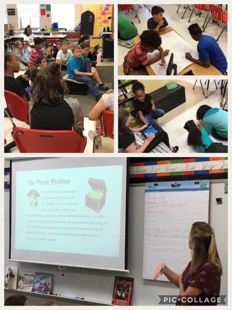 trammjer's tweet photo. @PangbornES @Stanton @lmwharton Collaboration where 4th Grade students tackle a math patterns problem #PBEengages https://t.co/rQeV0UDduo