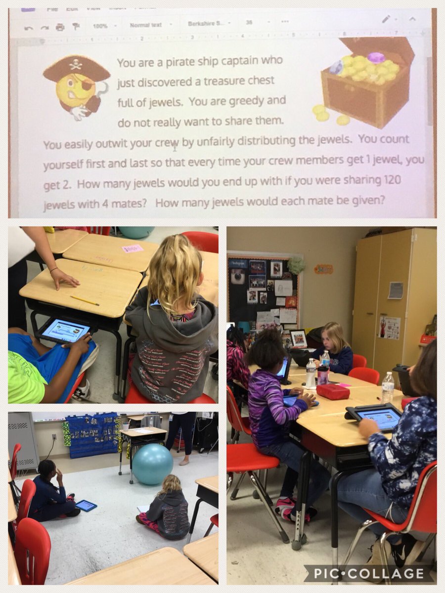 trammjer's tweet photo. @PangbornES @Stanton @lmwharton Collaboration where 4th Grade students tackle a math patterns problem #PBEengages https://t.co/rQeV0UDduo