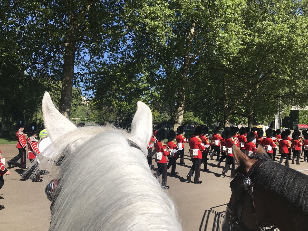With PH Nigel making an inspection of the Guard Mount today. Everyone looking splendid and the music was great. #ColdstreamGuards #trooping