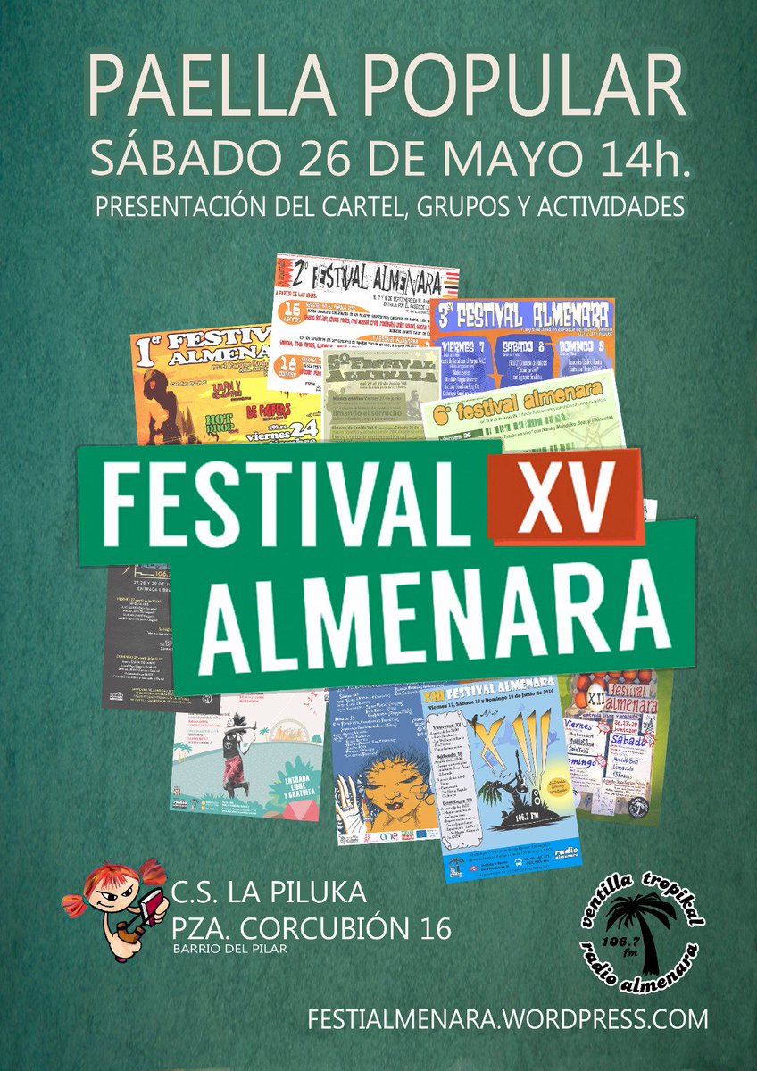 almenararadio's tweet photo. ¡¡La paella ya llegó... Ya llegó...!! 🎶🎶🎼🎵🎶🎼 El próximo sábado 26 de mayo se nos va a llenar la tripa de granos en @LaPiluka_CS y de paso nos enteramos qué #FestiAlmenara nos espera el finde del 22-23 junio. #sacalaagenda #paellavalenciana #invitacionoficial https://t.co/Wo9MjuOlWX