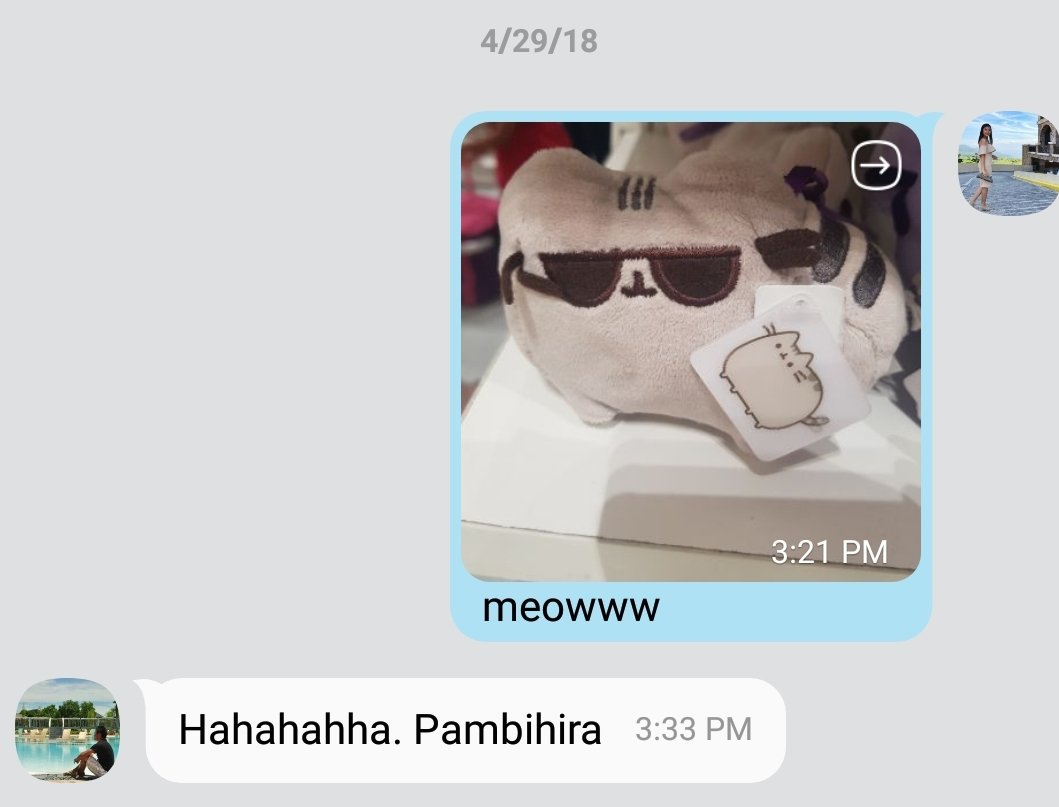 seekathsmile's tweet photo. Browsing thru my viber convo with Pat looking for a pic then I saw this.👇 Sent him this cute cat toy photo a day after he was bitten by a stray cat. Lol. #concernedGf 😂😂😂 https://t.co/SKH2I0uL0N