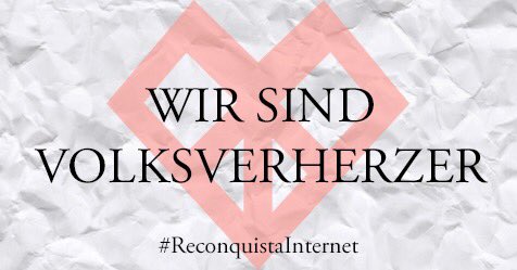 You can call us #Volksverherzer ❤️

#ReconquistaInternet #ReconquistaGermanica #DefendEurope #LiebeStattHass