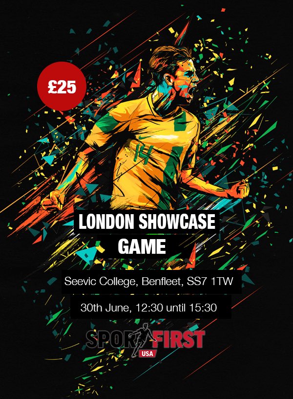 SportFirstUSA's tweet image. SOCCER SCHOLARSHIP SHOWCASE GAME!

Register here to confirm your place for our upcoming showcase game in London for the chance of earning a soccer scholarship to the USA ⚽️🇺🇸
sportfirstusa.co.uk/assessment-day…