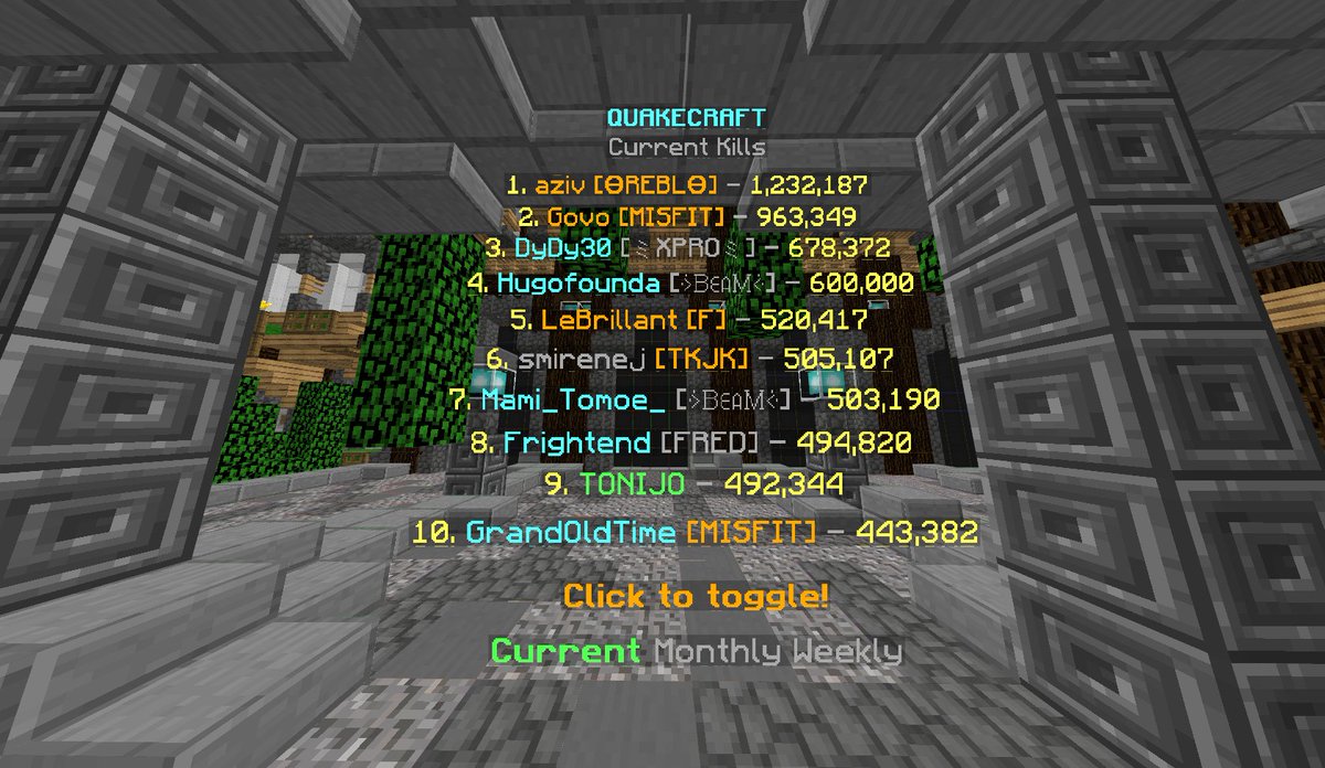 Congratz to Hugofounda on 600K solo quake kills! 🎉😲😎 <a href="/HypixelNetwork/">Hypixel Server</a> #QuakeFTW #ILoveQuake