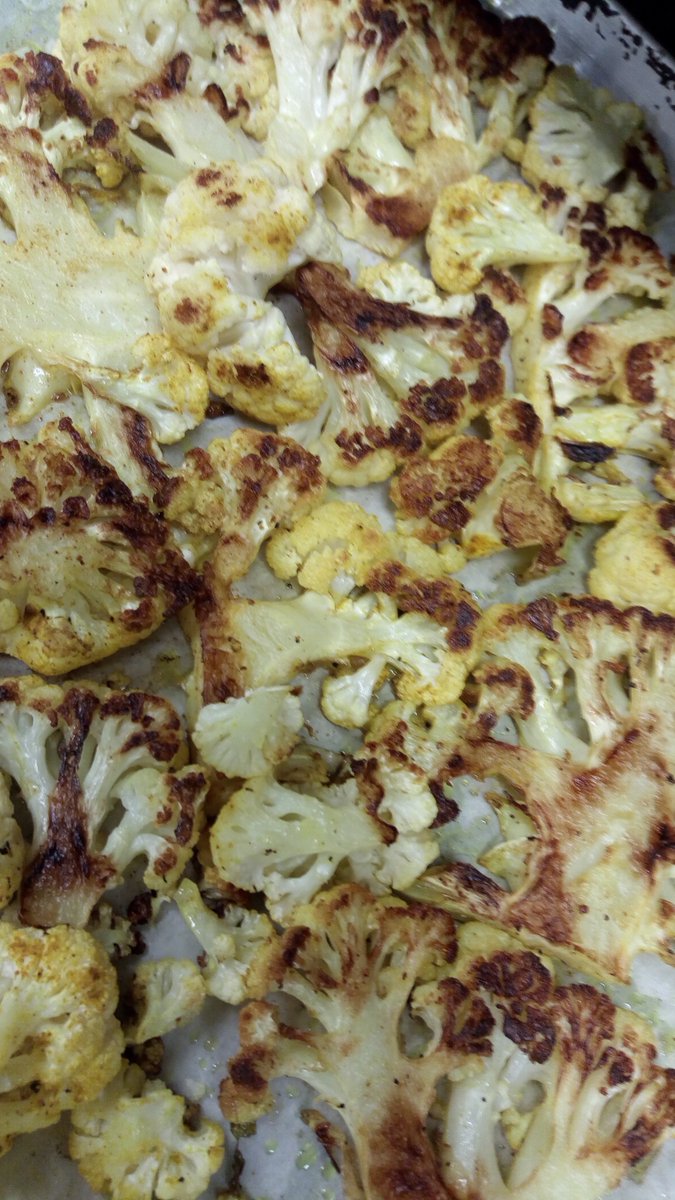 IndulgeCalgary's tweet photo. Roasted Cauliflower finished with some pesto ! One of our many treats available at the Urban Grub Deli Fridge .... Ready for a quick lunch or server to your friends and family at home!!! https://t.co/93qz9EBguw