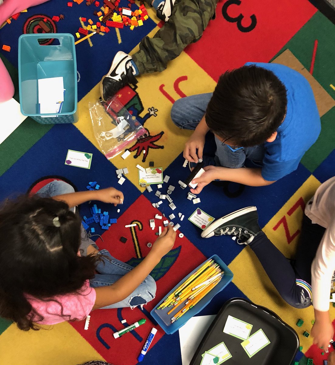 JohnLGolden's tweet photo. Fun math in 1st grade making shapes with legos and toothpicks. https://t.co/bMiKaHl1QS