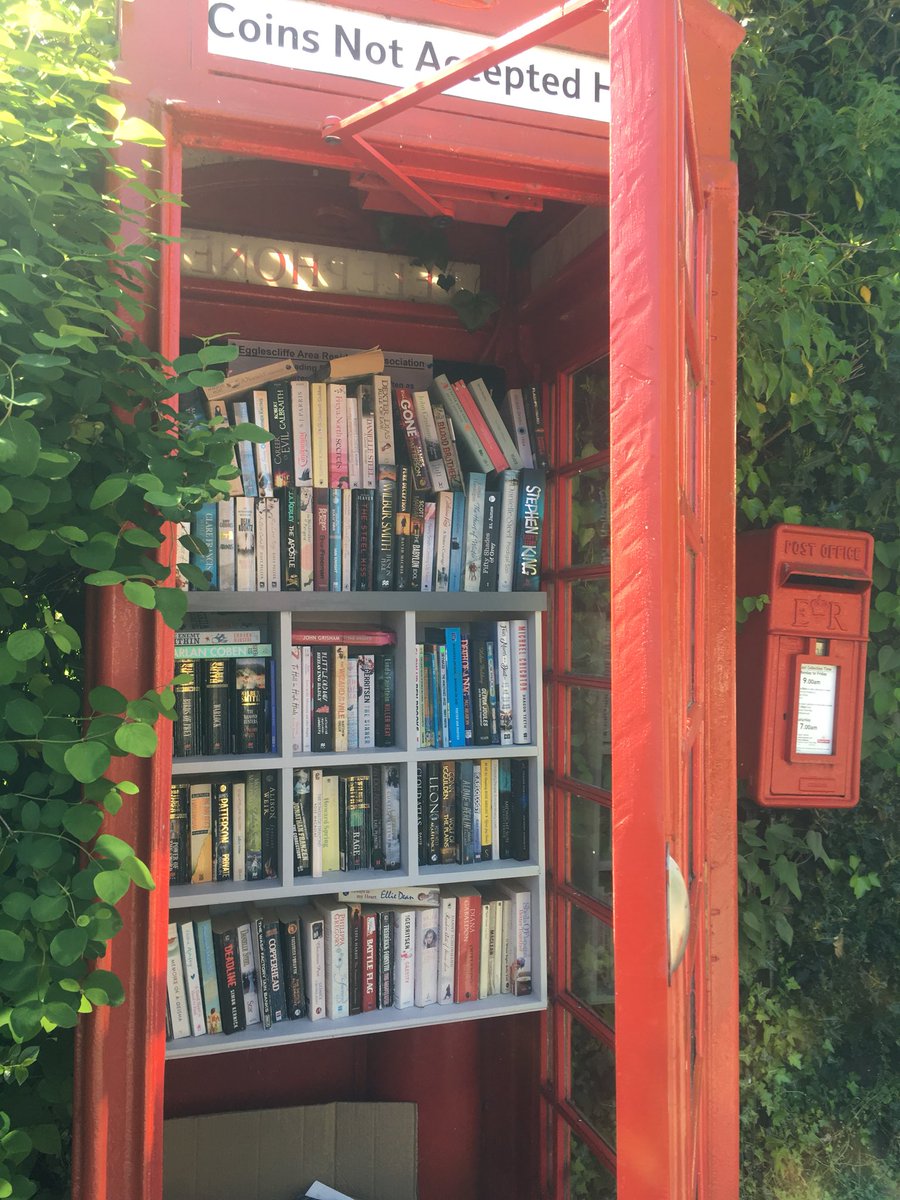 MarkClemmit's tweet photo. Great use of a disused village  #RedPhoneBox #CommunityBookSwap! https://t.co/YeistNhCCI