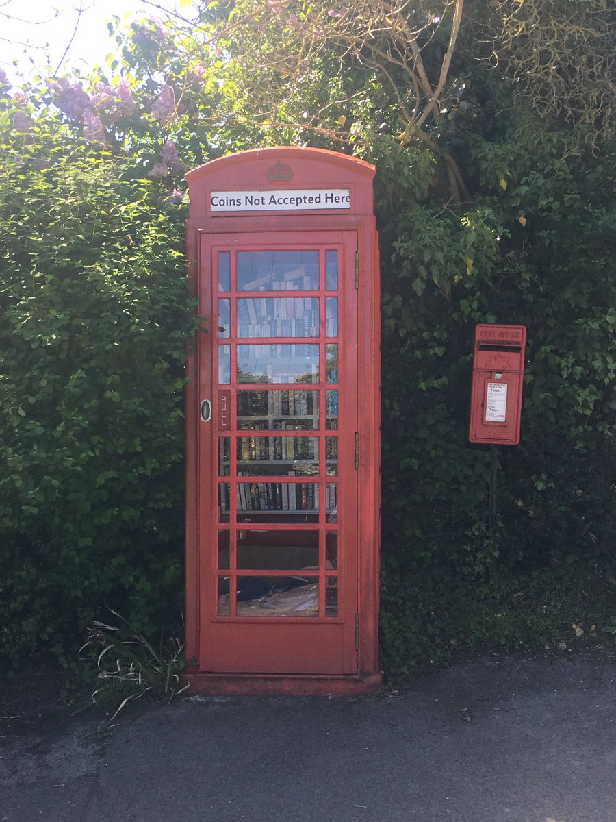 MarkClemmit's tweet photo. Great use of a disused village  #RedPhoneBox #CommunityBookSwap! https://t.co/YeistNhCCI