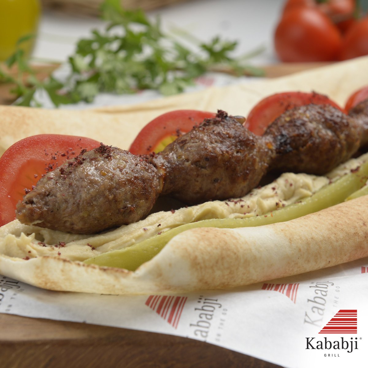 Have you tried our Skewered Kebbeh before? Consisting of ground meat kneaded with our house-blend spices, cracked wheat &amp; roasted pine nuts for the best taste 
#Kababji #Yummy #Food #MyDubai #DXB