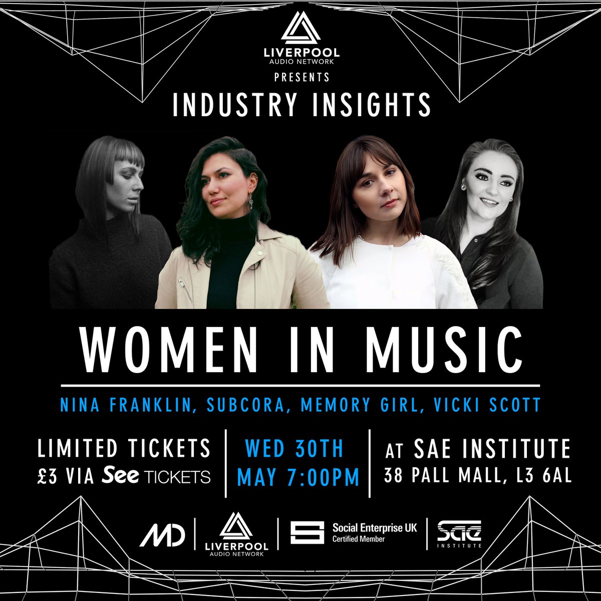 LiverpoolAudio_'s tweet photo. LAN presents Women In Music (Industry Insight Series)
It's time to talk about Inequality in our Music Industry.
Wednesday 30th May,
7 - 9 PM
Limited Tickets: https://t.co/zDhQxzOvYu
#LiverpoolAudio https://t.co/JG2ZkHXmWC