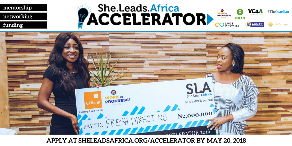 SheLeadsAfrica's tweet photo. Are you ready to take your tech startup to the next level with N2mn in funding and the opportunity to pitch to other investors? Apply now for the #SLAAccelerator at https://t.co/4SSEXozqpC! Application close May 20!!! https://t.co/rgNjJ7AZ7E