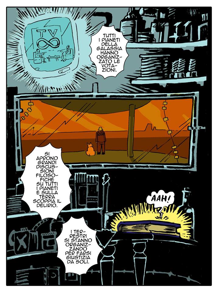 RoninCollettivo's tweet photo. I #fumetti targati #RoninMag che troverete ad @arfestival, parte 1:
"Out of Fuel", in 30 pagine di fantascienza psichedelica il primo fumetto del progetto "Be my Editor" di Avellis e Carzai. 
#RoadToArf #Arf4 #StayARF https://t.co/Nvworigbjy