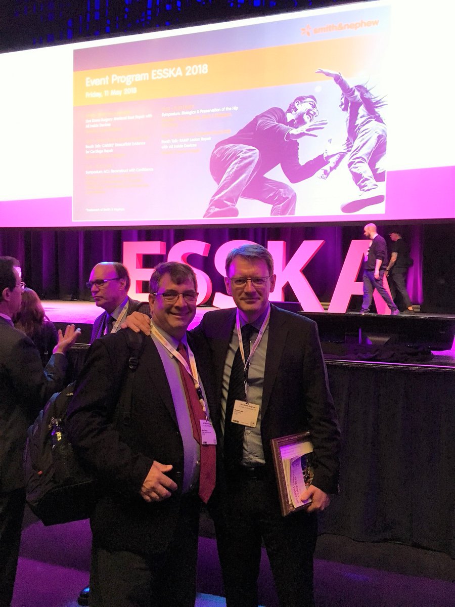 ISAKOS's tweet photo. #ISAKOS President, Marc Safran, with #ESSKA President, Romain Seil.
Congratulations to @ESSKA_Congress for a successful 18th Congress! #ESSKA18 https://t.co/RyNGsv589x