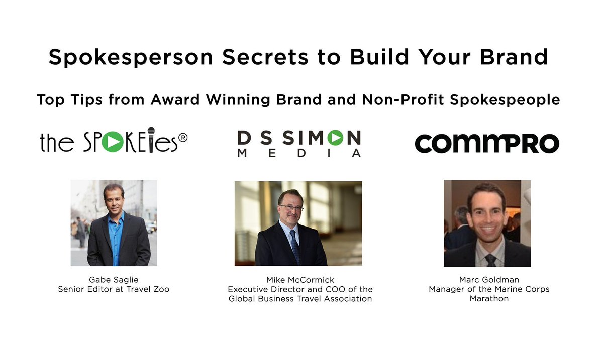 SPOKEies's tweet photo. Meet panel 5: Learn how these honorees prepare before speaking to the media &amp; reporters and how they stay true to the core of the brand’s message. @GabeSaglie @GlobalBTA https://t.co/dNf9dsoBYz https://t.co/zIZJOmw5O1