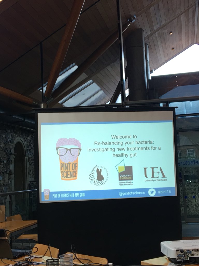 TheQuadram's tweet photo. We’re getting ready to kick off @pintofscience in Norwich in the wonderful @Nrw_Cathedral - talking balancing bacteria for healthy guts tonight #pint18 https://t.co/Oa9cMhRmvw