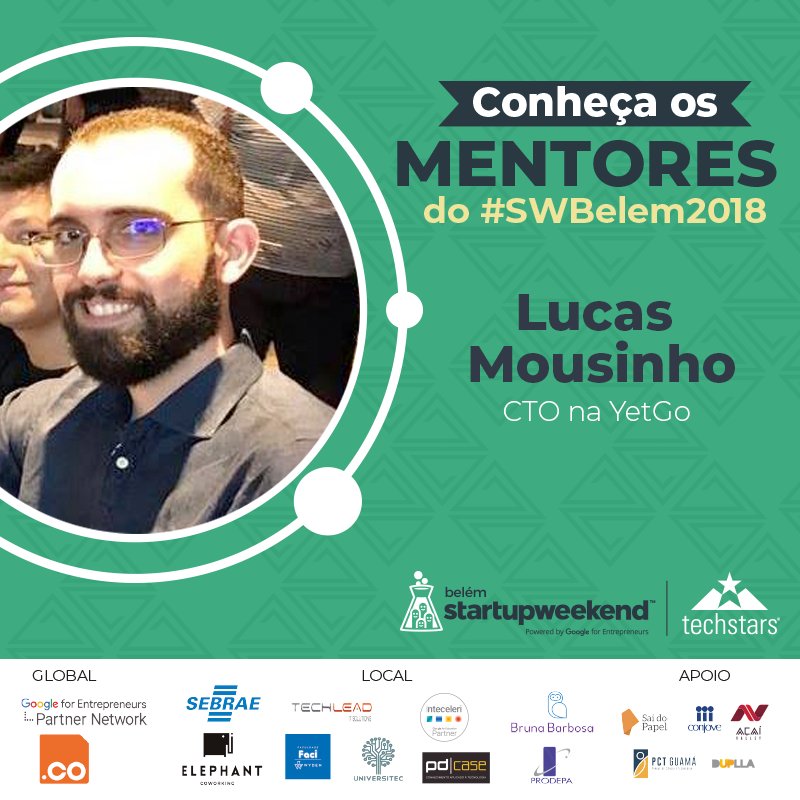 swbelem's tweet image. Lucas Mousinho é empreendedor e engenheiro, atualmente é co-founder e CTO da YetGO, YetBank, onMarket, onFarma e CEO da Sinextra Game Studio. Tem no currículo mais de 20 cursos, palestras e workshops ministrados em eventos de pequeno a grande porte. #SWBelem2018