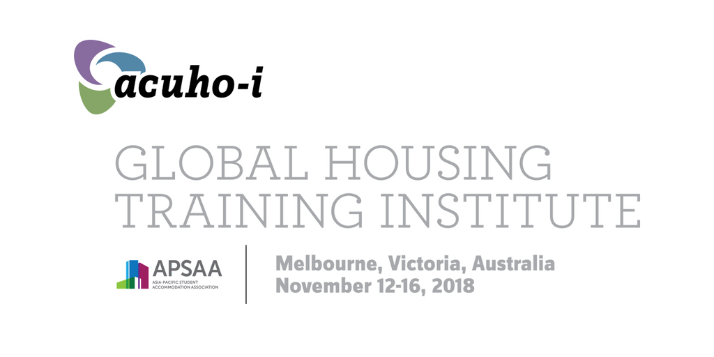 ACUHOI's tweet photo. #ACUHOI is excited to announce the selected faculty team for the inaugural Global Housing Training Institute (GHTI)! The 2018 Institute will be held this November in Australia in partnership with APSAA.
@AACUHO #APSAA https://t.co/gTrTetS7XQ https://t.co/7y8MPdNxER