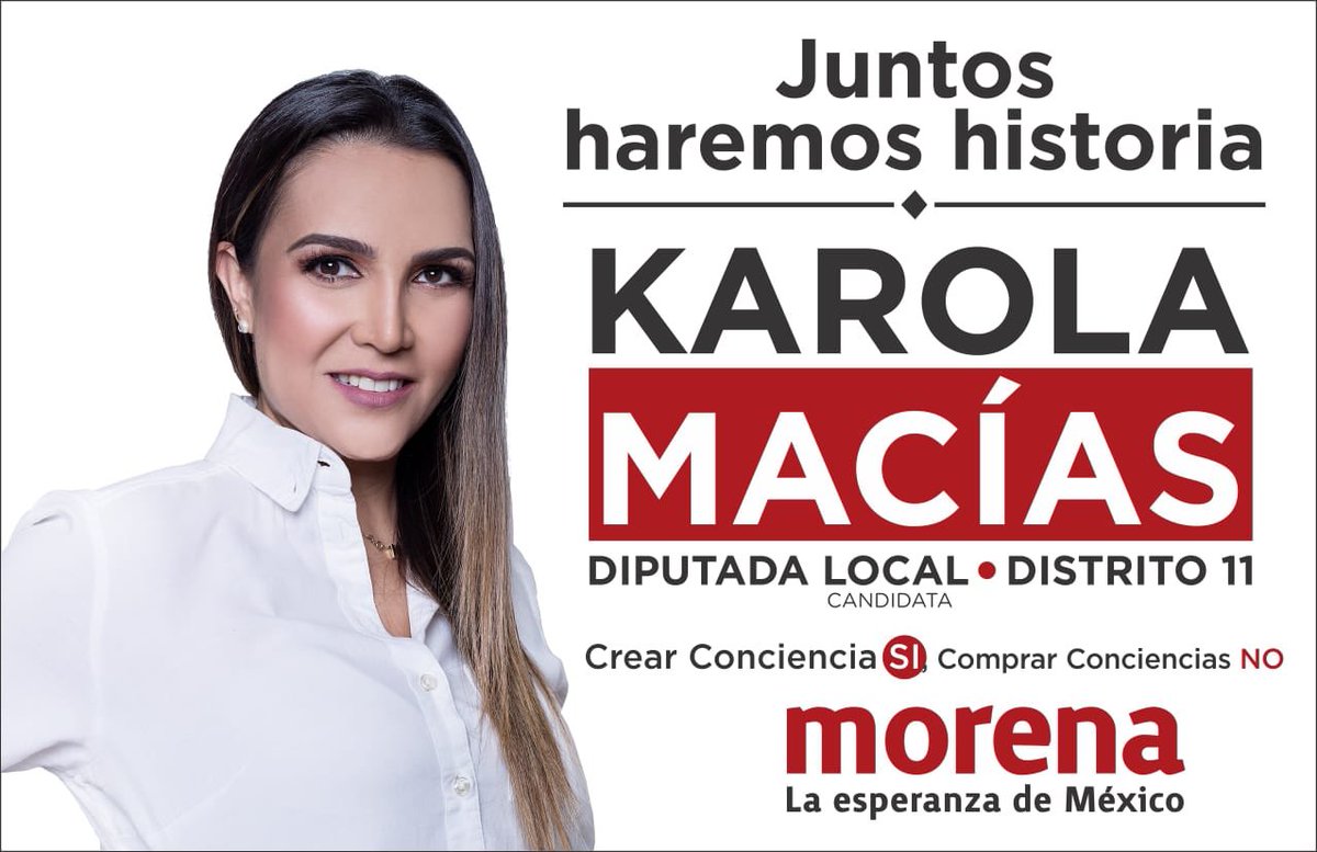 maciaskarola's tweet photo. Distrito 11 #Aguascalientes #Morena #JuntosHaremosHistoria #diputada 👌🏻 https://t.co/mSDOPBXSzA