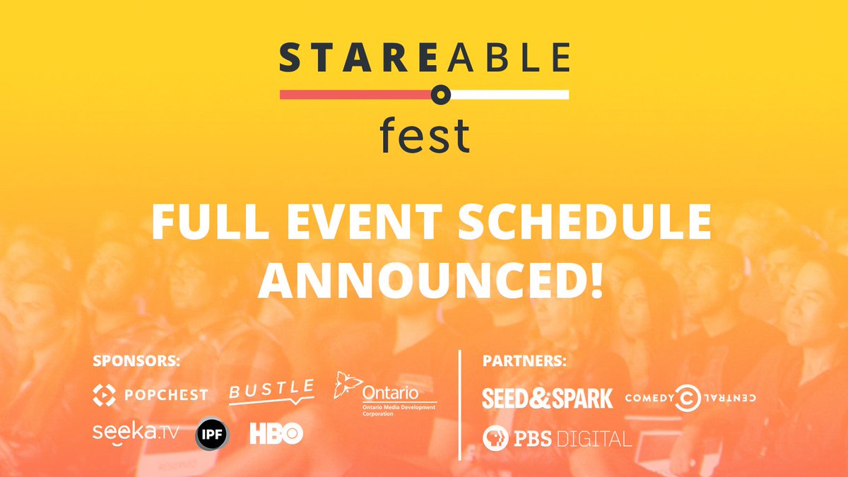 stareable's tweet photo. ANNOUNCING: the full Stareable Fest schedule!

We have everything from craft workshops about pitching and getting paid to create to panels on inclusion and audience building. Check out the rest as well as the speakers: https://t.co/3QX4twayWH

#filmfestival #filmmaking https://t.co/ipCu67BlGO