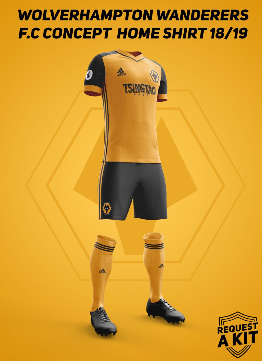requestakit's tweet image. Wolverhampton Wanderers F.C Concept Home, Away and Third Shirts 2018-19 (requested by @Alexxx_Moore) #wwfc #wolves #TalkingWolves #FM18 #WeAreTheCommunity