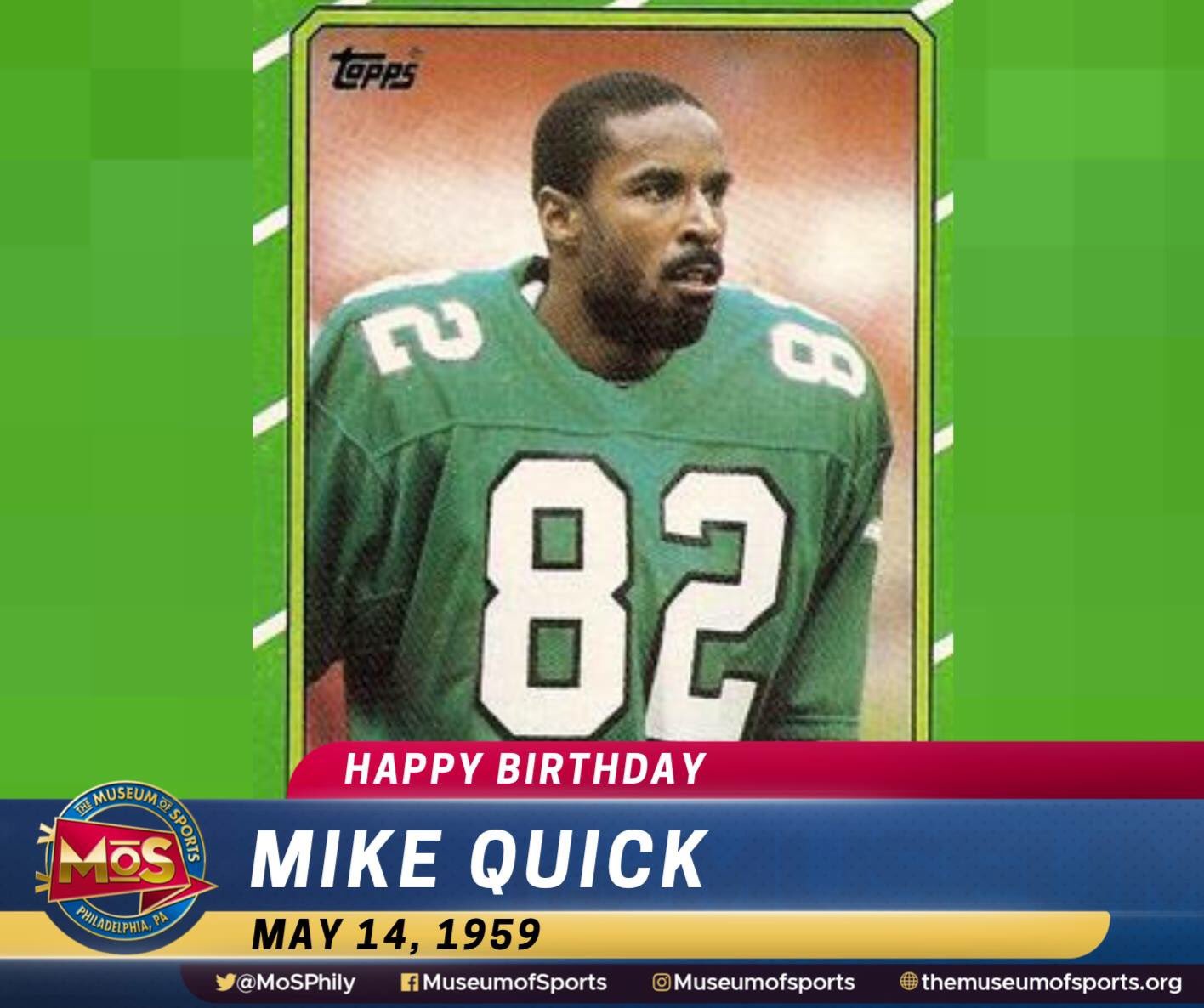 Happy Birthday, Mike Quick! 

Donate here:  