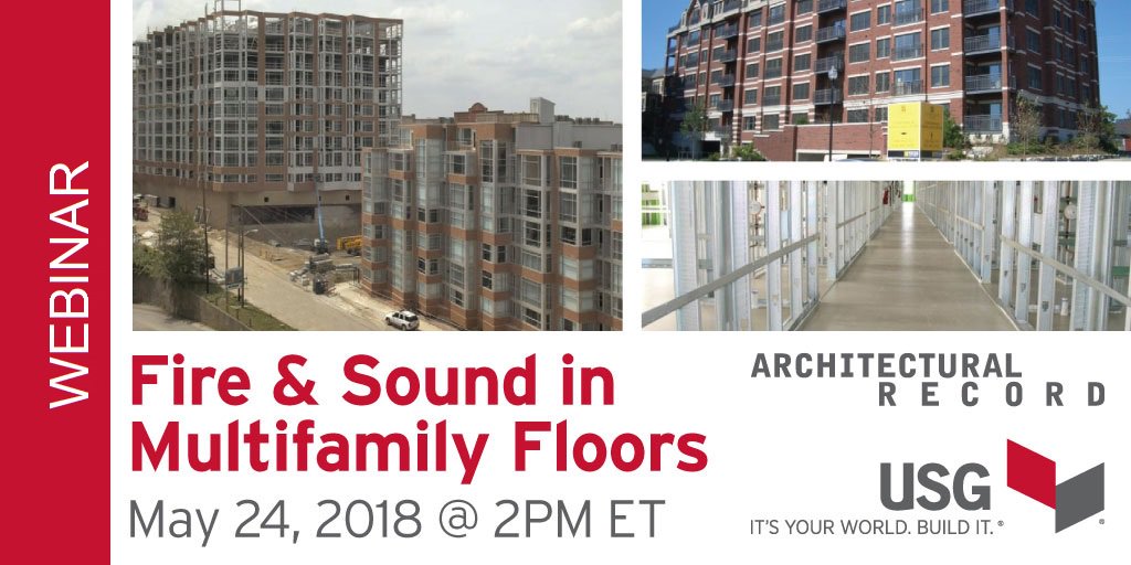 Critical details in UL floor/ceiling assemblies can be overlooked &amp; compromise the required fire rating. Learn the latest sound-reducing methods through a live webinar w/ USG resident expert. #firerating #architecturalsolutions Register: bit.ly/fireandsoundma…