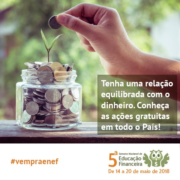 BancoCentralBR's tweet photo. Começa hoje a maior iniciativa de educação financeira do Brasil. Conheça as ações gratuitas no site https://t.co/gNpjdEFTSW #vempraenef https://t.co/ogFtHBr53k