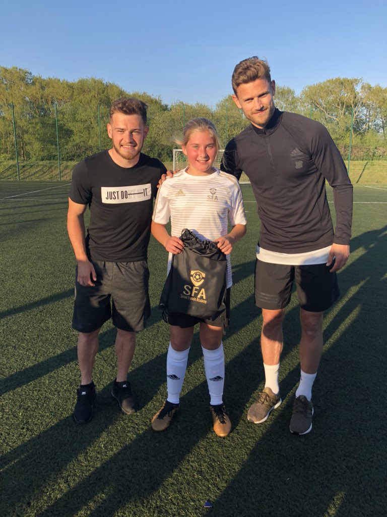 What a fantastic evening at our Christchurch centre this evening! With the brilliant special guest @RyanFraser94 

A massive well done to winners of our first player of the month awards; 
Jaden &amp; Freya 👏🏼⚽️
Who both received an SFA goodie bag 😃

#SFA