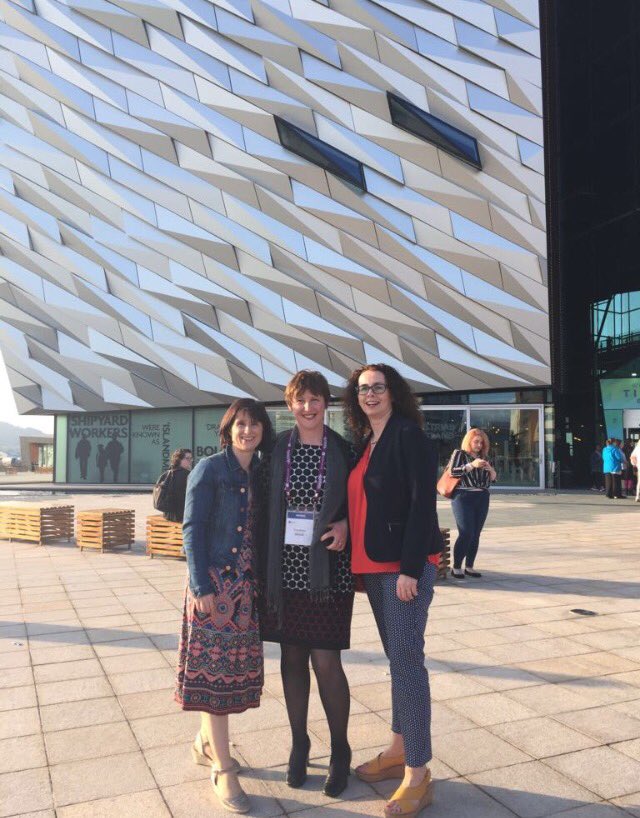 Enjoying the sunshine at Titanic. Great day at RCN Congress. Lovely to meet up with young colleagues!! #HSCCEC