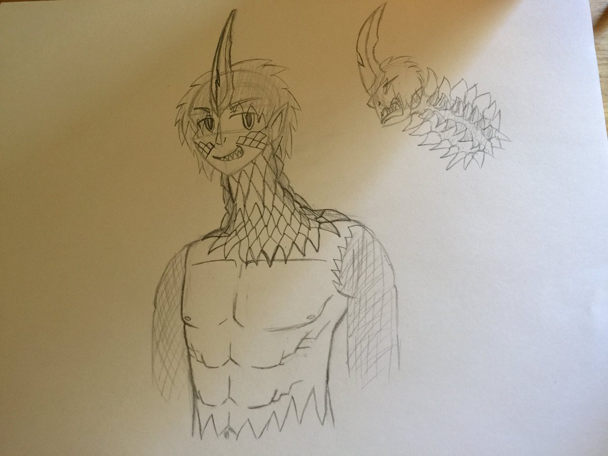 AzureWings97's tweet photo. (Sooooo I may have drawn a pine cone boy last night.... with an attempt at a better drawing of abs and such. Meeeh.) https://t.co/bS8PCCD4nb