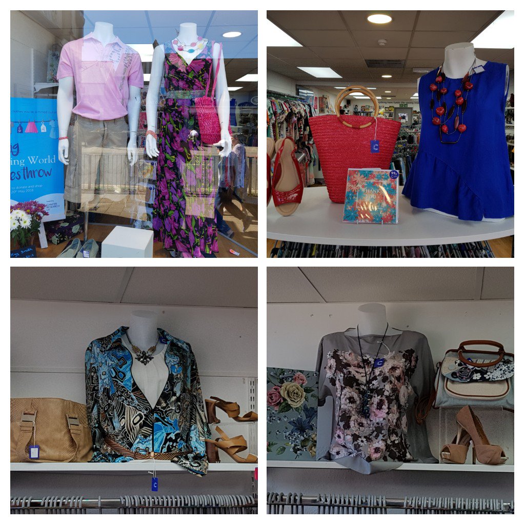 JuWhitchurch's tweet photo. Lots of #hot #summertime #fashion #labelsforless to choose from @CRUKWhitchurch #openeveryday from 9am https://t.co/T1fho85GHa