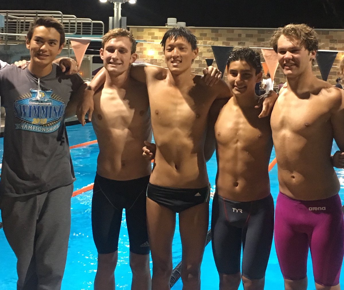d4davis's tweet photo. Congrats to these boys for breaking 2 @south__spartans  school swim records at Pioneer League Finals! #200medleyrelay #400freerelay #southhighswim https://t.co/7NBFNIS6e0