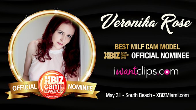 BEST MILF CAM MODEL - Vote @veronika_rosexx in this year's #XBizCamAwards Miami!

 ☑️https://t.co/S5e4tT1neU