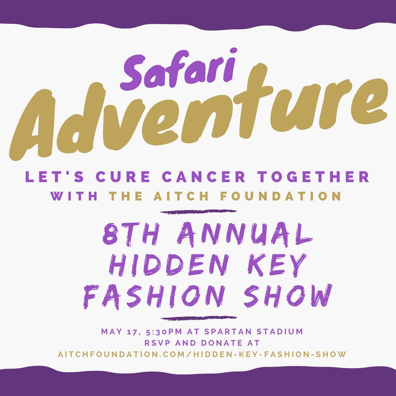 Join <a href="/WLNS/">WLNS</a> own <a href="/ChivonOnAir/">Chivon Kloepfer</a> as she hosts The <a href="/AitchFoundation/">The Aitch Foundation</a> 8th Annual Hidden Key Fashion Show - the Safari #Adventure is going to be an experience of current and previous <a href="/MSU_Athletics/">Michigan State Athletics</a> models &amp; community leaders hitting the runway to raise money to cure #Cancer #HiddenKey2018
