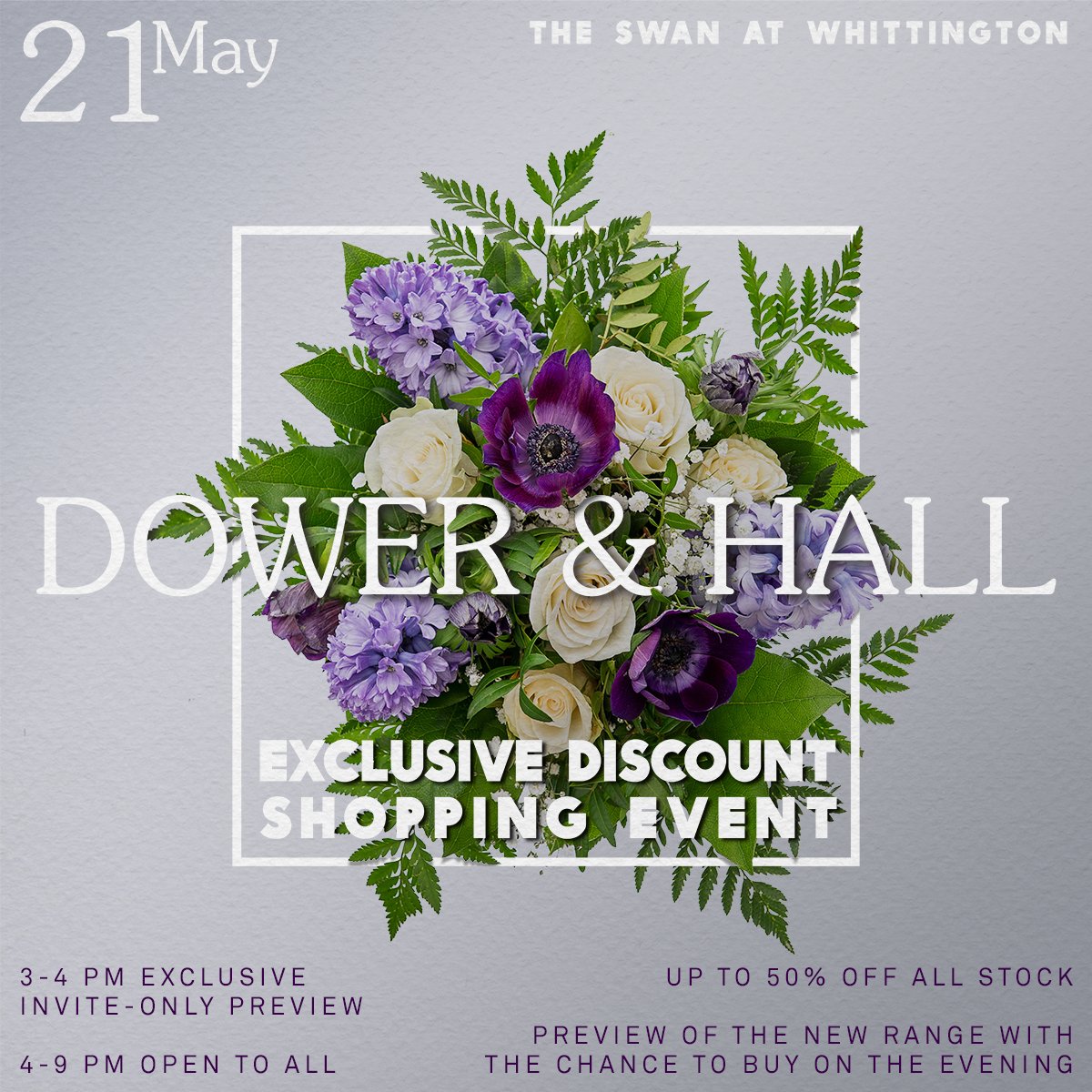 AnjaPotze1's tweet image. Does anyone fancy treating themselves this time next week? We are hosting our annual Dower &amp;amp; Hall discount shopping event at the @SwanWhittington. Doors open 4 pm till 9 pm. Join us after work and shop with a glass of wine or something sparkly! #worcestershirehour #shopping