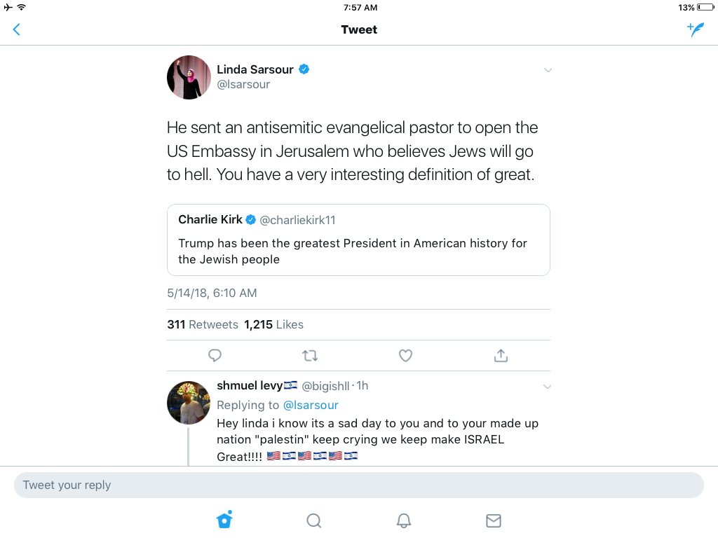 CotoBlogzz's tweet image. #ShepSmith joins Dems Muslims &amp;amp; filthy,hateful,#RageMachine #MSM/#Dem-darling #LindaSarsour who urges #Muslims NOT to assimilate, a form of occupation, in slamming #Embassy Ceremony 

Same ppl honor #Allah, the conqueror, but refer to #Israel as occupier after FAILED invasion!