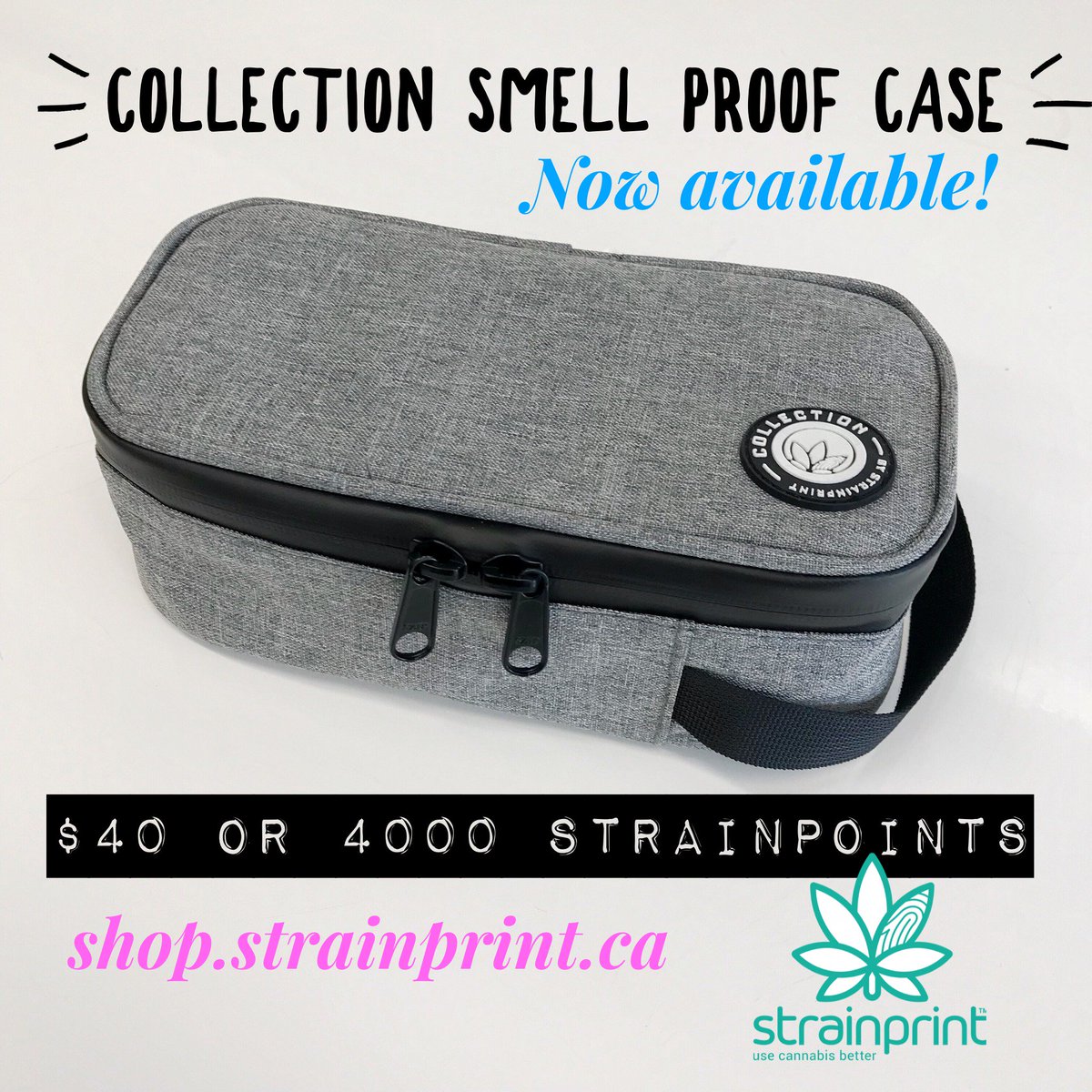 strainprint's tweet photo. Now available!!! New #strainpoints #loyalty item! Or available for purchase @ https://t.co/INzentbfnE #smellproofcase #keepontracking https://t.co/b6LxnHYLoe