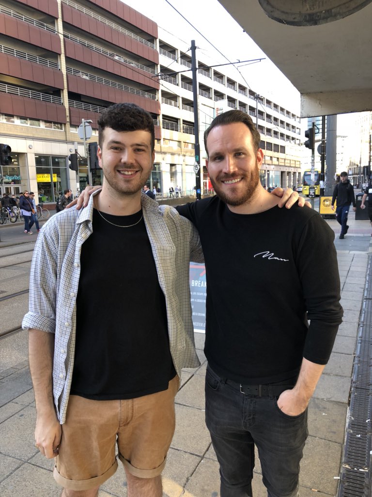 SimonRyan_'s tweet photo. Bring your @coachtrip friend to Work Day with @Maffyew_Craven &amp; @Jamas_harris in Manchester earlier! Always great to see you lads 🙌🏼 https://t.co/tMZEBPzBTm