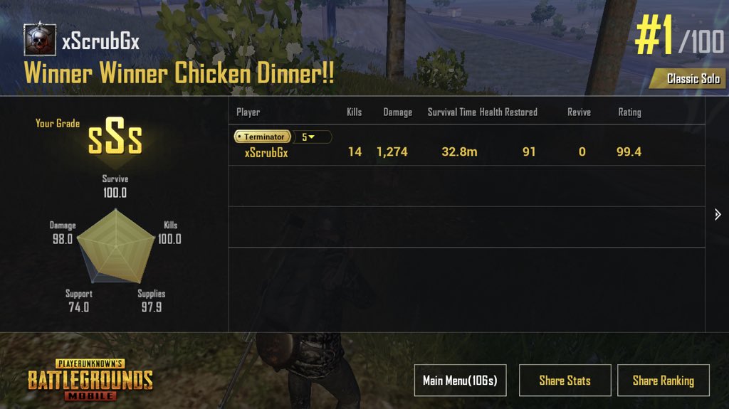 xScrubGx's tweet photo. Starting the new season off right :) #ScrubG #pubg #pubgmobile https://t.co/xAUfEz5Mjx