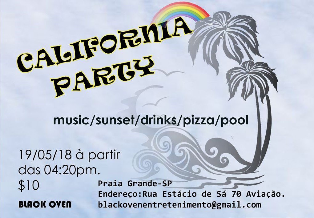 blackoven1's tweet image. Divulgamos o endereço da festa!! Proximo Sábado em Praia Grande #california