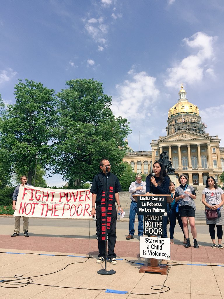 iowacci's tweet photo. “Let’s get it straight. We all belong here. But immigrants aren’t great because we contribute to the economy. Immigrants are great because we are people.” @allexarodriguez, @iowacci member and high school senior. #immigrantsareiowans #nosf481 #PoorPeoplesCampaign #ppciowa https://t.co/jYdyoHCOqm