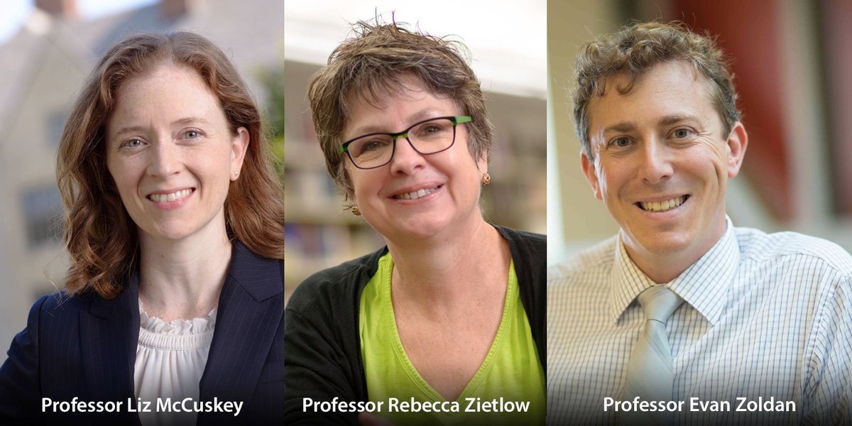 Congratulations to Professors McCuskey, Zietlow and Zoldan recognized for outstanding contributions to university scholarship &amp; creative activity over the past 3 years! ow.ly/IcT630jZKiT