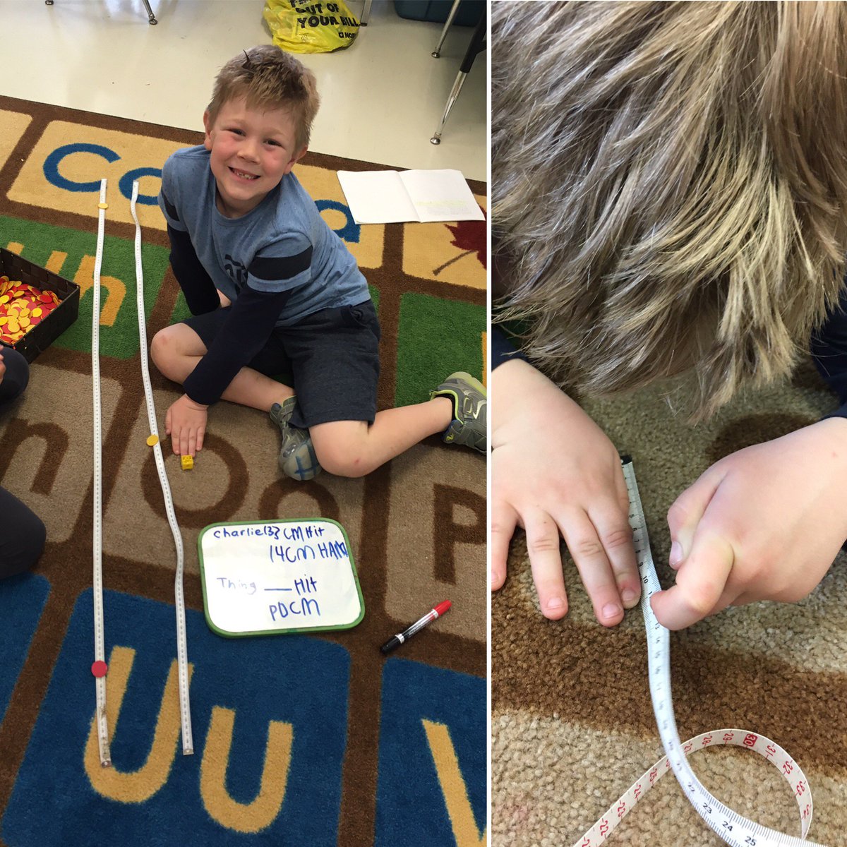 Laura_Genge's tweet image. What a great math discussion about HOW we figure out the height of this giant based on a hand print! Showing off Ss taking action to get these predictions to the police and help out our community helpers! @LadyEatonES @MATHnessTLDSB #mathdiscussion #investigation #inquiry