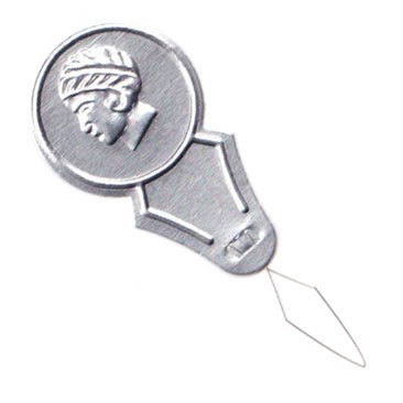 PrinceXLegacy's tweet image. For years I called this device my mother&apos;s special nickel to help us sew together and now I know what it&apos;s really called #needlethreader