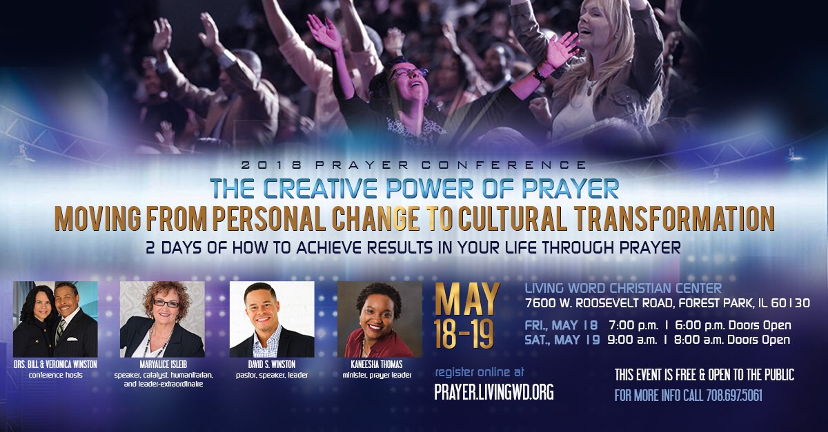 DrBillWinston's tweet photo. Join us this Friday and Saturday for the 2018 Prayer Conference, The Creative Power of Prayer! Register now, FREE at https://t.co/D6zo5p8gKn! #CreativePowerofPrayer https://t.co/pmjZPjCiPY