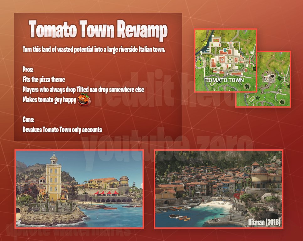 FortniteEsp_'s tweet photo. ¡Concepto e Idea de reconstruir Pueblo Tomate a Ciudad Tomate!
🌟¿Qué os parece la idea?¿Os gustaría que este cambio este en Fortnite? https://t.co/2ZlS1KiooW