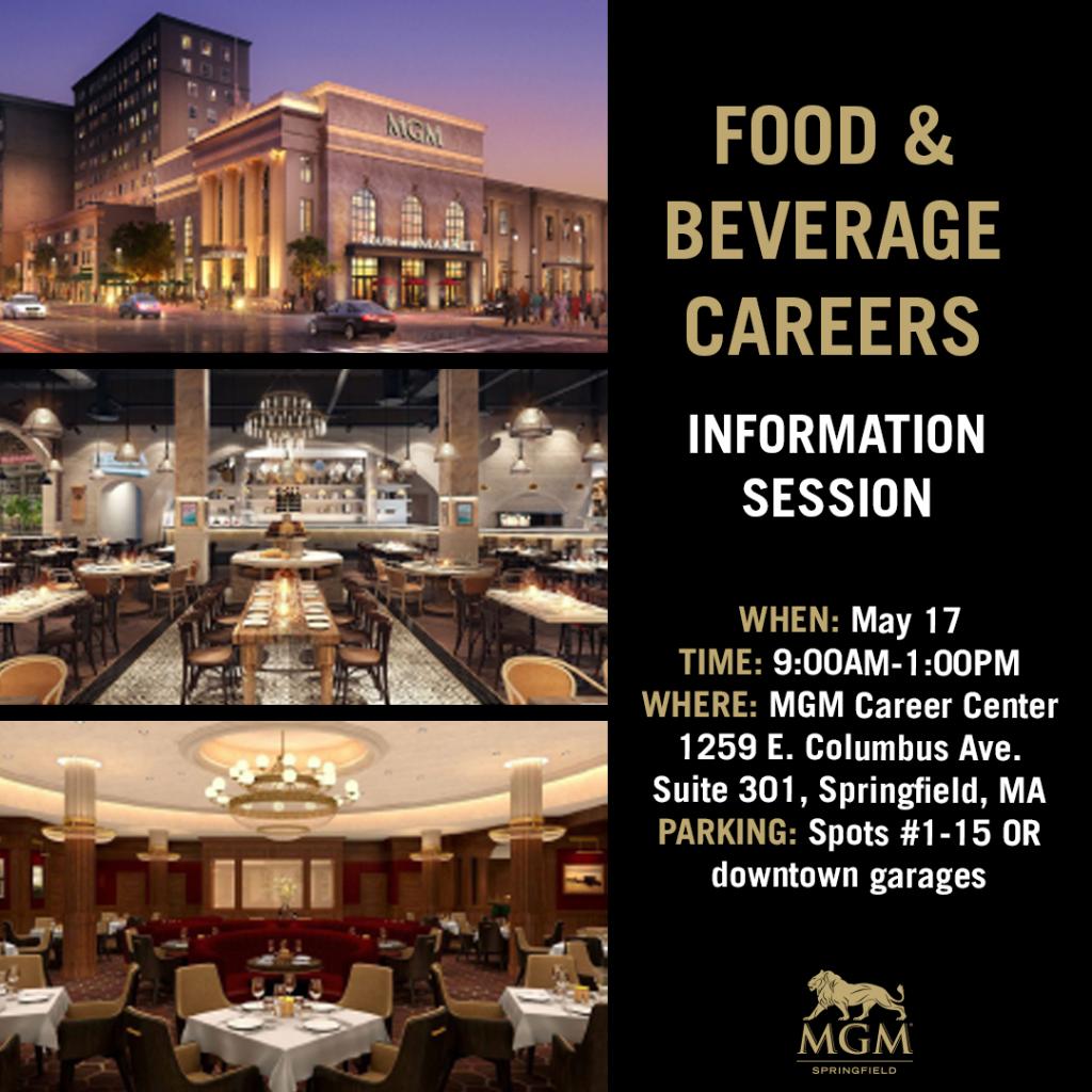 MGM Springfield on Twitter: Interested in a career in Food Beverage MGM Springfield on Twitter: Interested in a career in Food Beverage