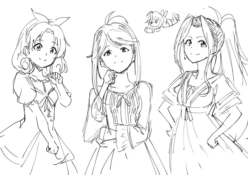 選挙疲れを感じるのでミリオンの好きな子たち描いていた 