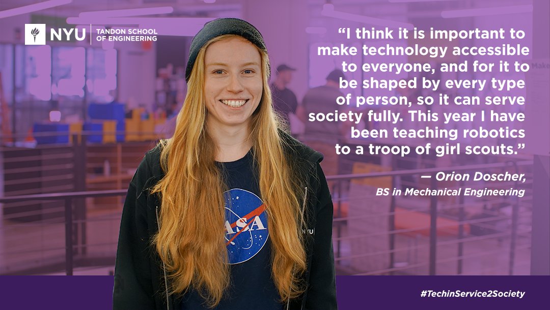 Meet Orion Doscher, Captain of <a href="/nyurdt/">NYU Robotic Design Team</a> #WomeninSTEM #RMC2018 #NYU2018