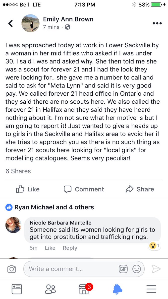 Emiannnnnn's tweet photo. Sackville/ Halifax girls and young women, please read this! https://t.co/XV7ITrSJ75
